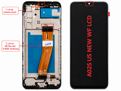 LCD Display Galaxy A02s A025 (US) with Frame New/ORG - Black