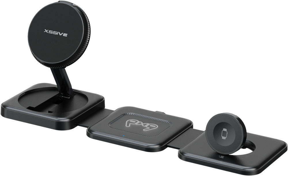 Xssive Foldable Wireless Charger 3in1 Magnetic Induction for USB-C XSS-STAND8