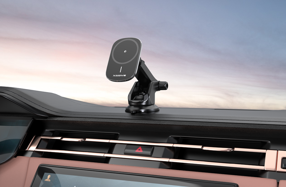 Xssive 15W Magnetic Wireless Car Charger Holder XSS-CH119MS 2in1-3