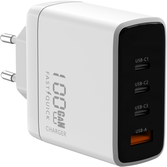 Xssive 100W PD GaN Quick Charger XSS-AC75 - Wit