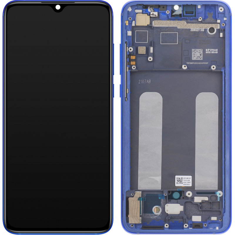 LCD Display Service Pack Xiaomi Mi 9 Lite (2019) with Frame - Blue