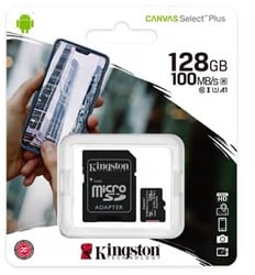 Kingston MicroSD + Adapter 128GB Class 10