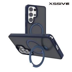 Xssive Back Case voor Magsafe Ronde Stand Galaxy S26 Plus - Blauw