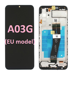 LCD Display Service Pack Galaxy A03 A035G (EU) with Frame GH81-21626A - Black