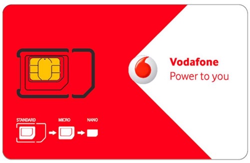 Vodafone Prepaid Simkaart 3in1