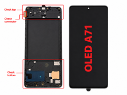 LCD Display Galaxy A71 A715 with Frame OLED - Zwart