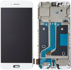 OnePlus 5 - LCD Display Compleet with Frame - Wit