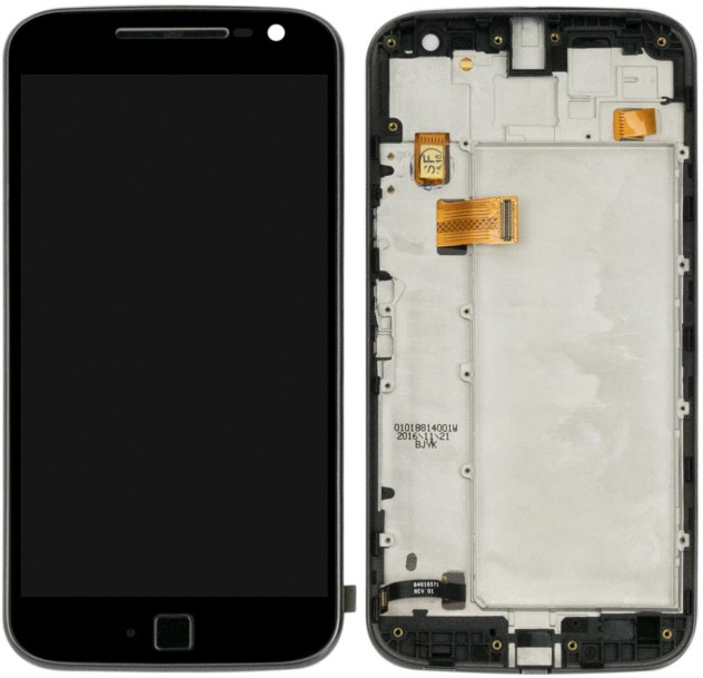 Moto G4 Plus - LCD Display Complete with Frame - Black