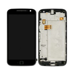 Moto G4 Plus - LCD Display Complete with Frame - Black