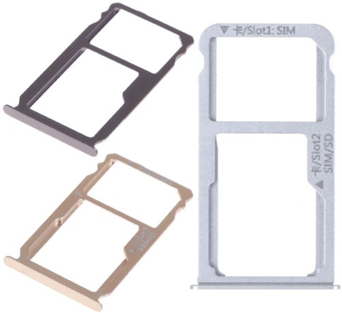 P9 Lite - Sim Card Tray + MicroSD tray - Goud