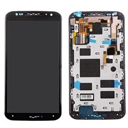Moto X2 - LCD Display Compleet met Frame - Zwart