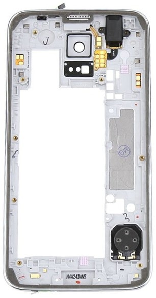 Galaxy S5 G900 - Middle Housing with Frame - Zilver