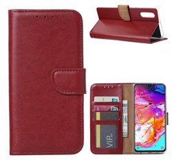 Book Case Samsung Galaxy A70 - Wijnrood