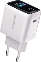 Xssive 45W PD GaN Fast Charger with Smart Display XSS-AC87 - Wit