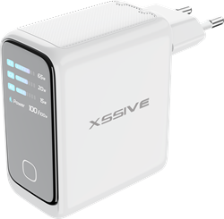 Xssive 100W PD GaN Fast Charger with Smart Display XSS-AC88 - Wit