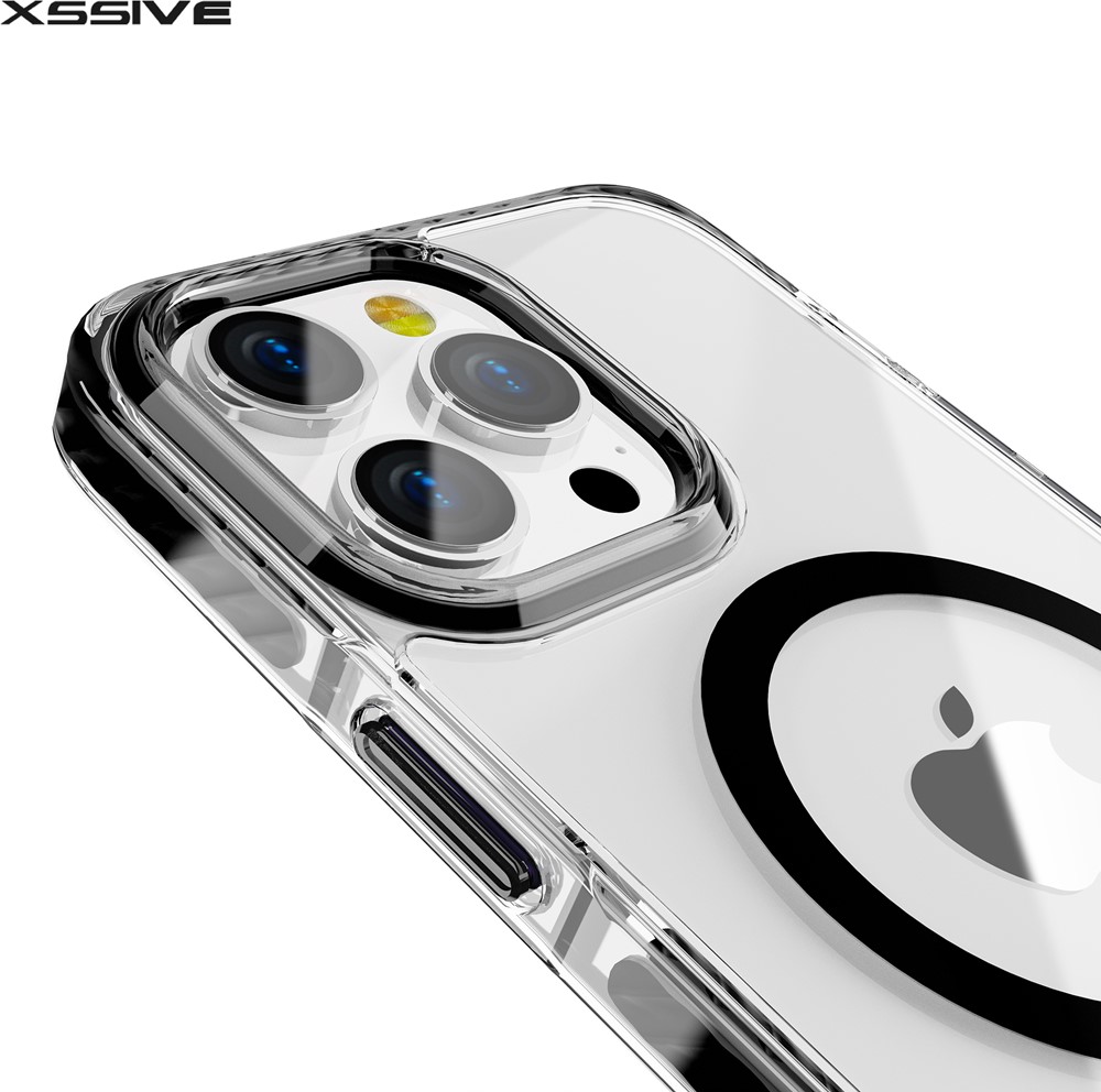 Xssive TPU Back Cover for Magsafe iPhone 15 Plus - Black Bumper-2