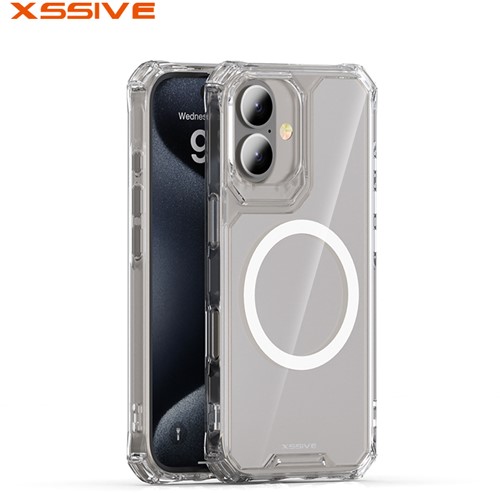 Xssive Anti Shock Case geschikt voor Magsafe iPhone 16 Pro Max - Clear