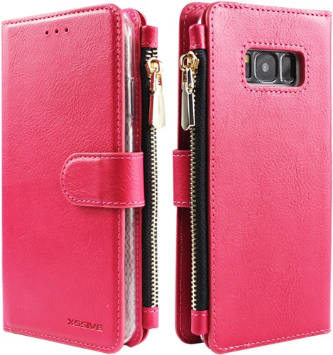 Xssive Wallet Zipper Book Case Samsung Galaxy S10e - Pink