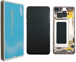 LCD Display Service Pack Galaxy S10 Plus G975 GH82-18849G - Silver