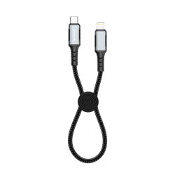 Xssive Braided Cable 30W USB-C to 8-Pin XSS-BR-CL-B-30CM - Zwart