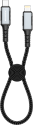 Xssive Braided Cable 30W USB-C to 8-Pin XSS-BR-CL-B-30CM - Zwart