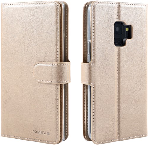 Wallet Case with 6 Cards Slot Samsung Galaxy S9 - Goud