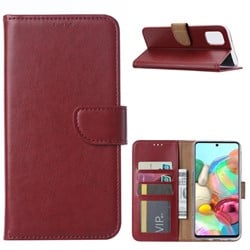 Book Case Samsung Galaxy A71 - Wijnrood