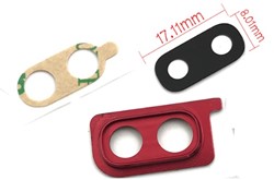 Galaxy A10/A20/A30 - Camera Lens w/Cover - Red