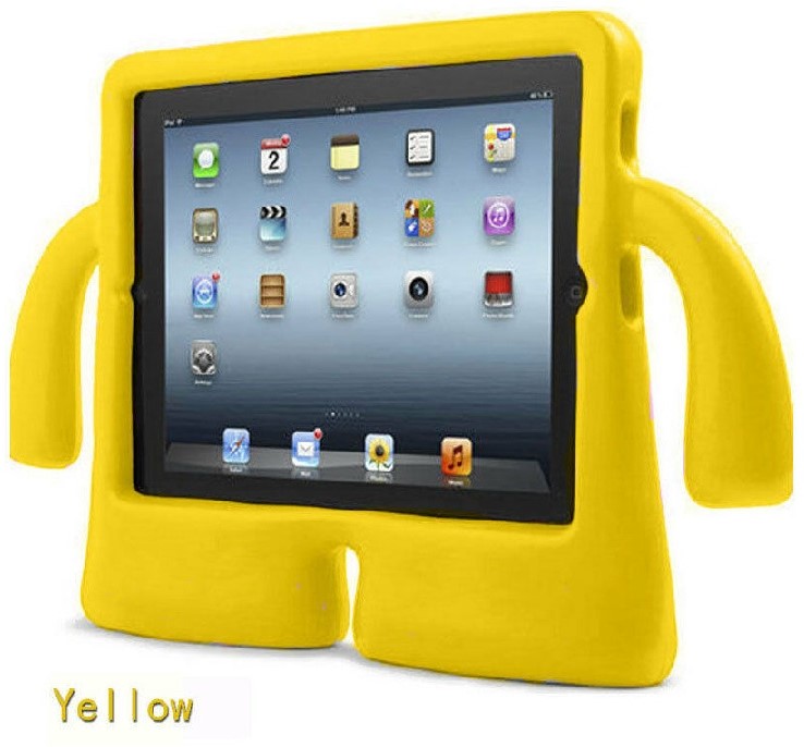 2-Handgrip Anti-Shock Tablet Case Apple iPad Mini 1,2,3,4,5 - Geel