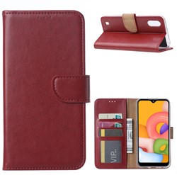 Book Case Samsung Galaxy A01 - Wijnrood
