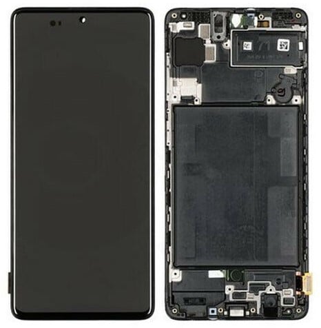LCD Display Service Pack Galaxy A71 A715 GH82-22152A - Zwart