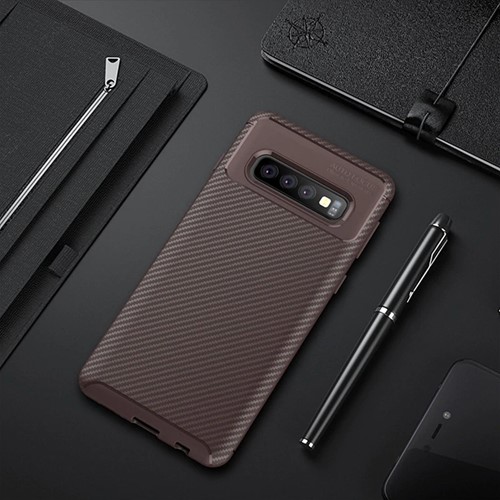 Xssive Carbon TPU Back Case Samsung Galaxy S10 - Bruin