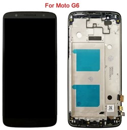 Moto G6 - LCD Display with Frame - Black