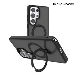 Xssive Back Case voor Magsafe Ronde Stand Galaxy S26 Plus - Zwart