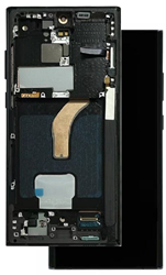 LCD Display Refurbished with Frame Galaxy S22 Ultra - Zwart
