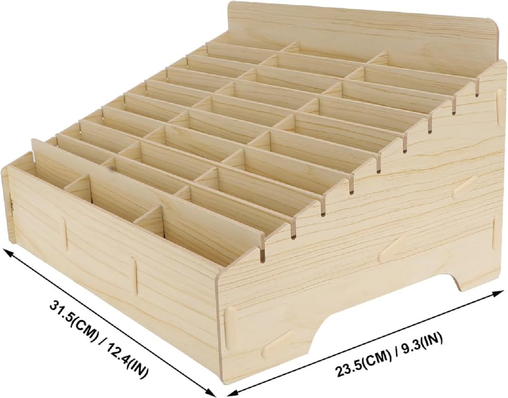 Houten Opbergdoos met vakjes voor LCD-3