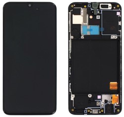 LCD Display Service Pack Galaxy A31 with Frame GH82-22761A- Black
