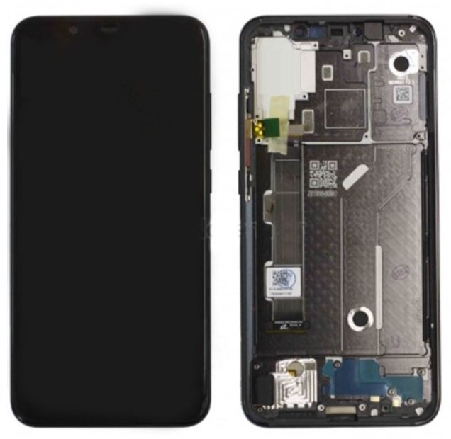 LCD Display Service Pack Xiaomi Mi 8 with Frame - Black