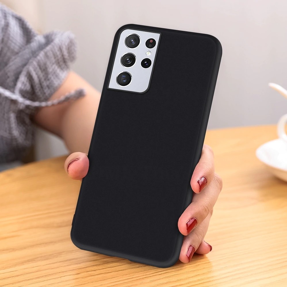 TPU Back Cover Samsung Galaxy S21 Ultra- Zwart