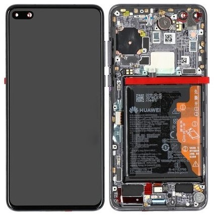 LCD Display Service Pack Huawei P40 - Zwart