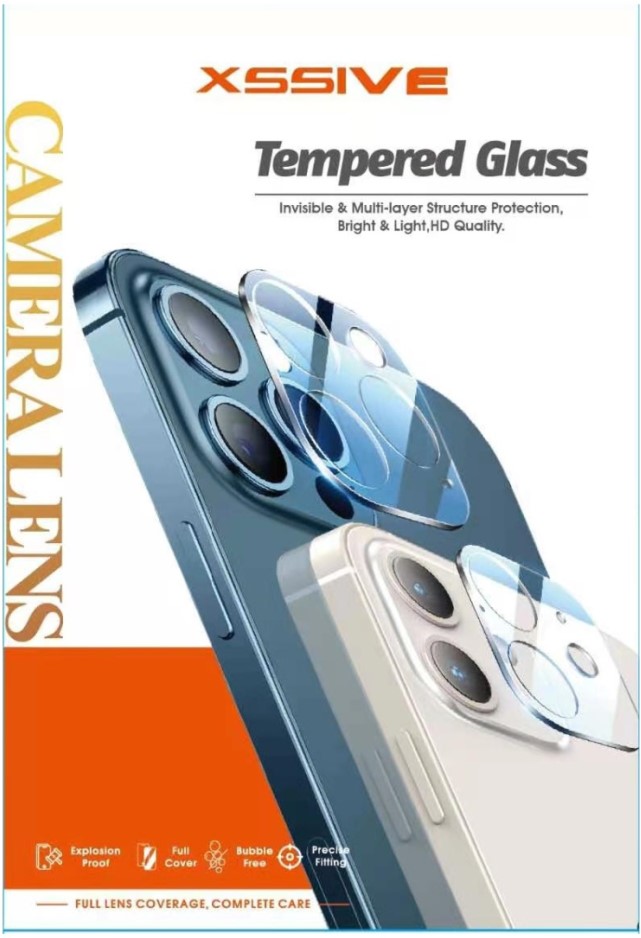 Xssive Tempered Glass Camera Lens iPhone 12 Pro Max Clear