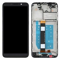 Moto E6 Play - LCD Display with Frame - Zwart