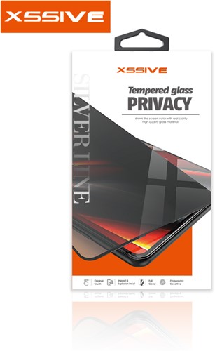 Xssive SilverLine Privacy Tempered Glass Galaxy S22 Plus - Zwart