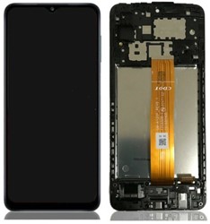 LCD Display Galaxy A12 A125 with Frame New/ORG - Zwart