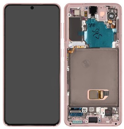 LCD Display Service Pack Galaxy S21 G991 GH82-24716D (with Camera) - Pink