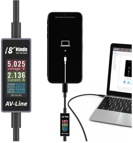 18 Kinds AV Line Data Tester Fast Charger Cable for iPhone/Android/Type-C