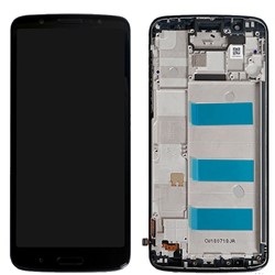 Moto G6 Plus - LCD Display Complete with Frame - Black
