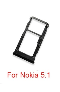 Nokia 5.1 - Simcard Tray - Zwart