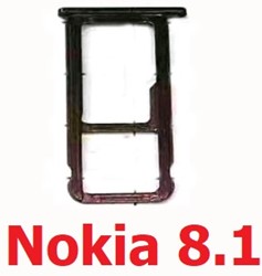 Nokia 8.1 - Simcard Tray - Black
