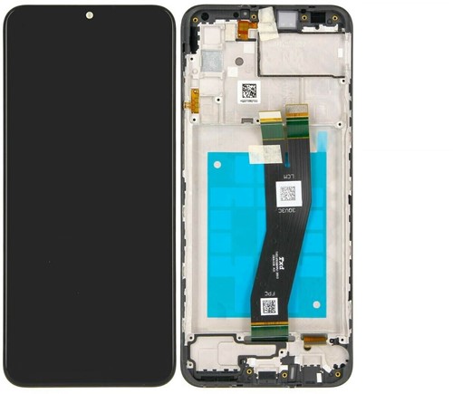 LCD Display Service Pack Galaxy A03s A037G (EU) with Frame GH81-21233A - Zwart